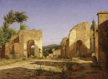 Картина "gateway in the via sepulcralis in pompeii" художника "кёбке кристен"