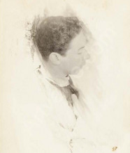 Репродукция картины "portrait of baron adolph de meyer" художника "кезебир гертруда"