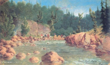 Копия картины "french river rapids" художника "кейн пол"