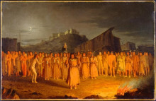 Копия картины "scalp dance by the chualpays indians" художника "кейн пол"