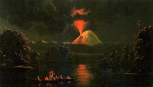 Картина "mount st helens erupting at night" художника "кейн пол"