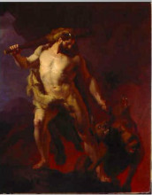 Копия картины "herakles toob kerberose p&#245;rguv&#228;ravast" художника "кёлер иоганн"