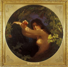 Копия картины "eve with a pomegranate" художника "кёлер иоганн"