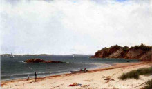 Картина "view of the beach at beverly, massachusetts" художника "кенсетт джон фредерик"