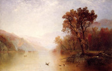 Копия картины "lake george" художника "кенсетт джон фредерик"