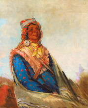 Репродукция картины "h&#243;l-te-m&#225;l-te-t&#233;z-te-n&#233;ek-ee, sam perryman (creek chief)" художника "кетлин джордж"