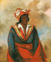 Репродукция картины "k&#250;t-tee-o-t&#250;b-bee, how did he kill, a noted brave (choctaw)" художника "кетлин джордж"