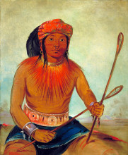 Репродукция картины "tul-lock-ch&#237;sh-ko, drinks the juice of the stone (choctaw)" художника "кетлин джордж"