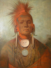 Картина "see-non-ty-a, an iowa medicine man" художника "кетлин джордж"