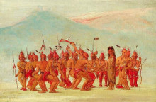 Картина "dance to the berdache (sac and fox)" художника "кетлин джордж"