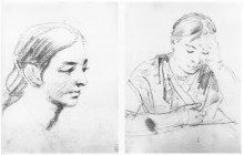 Копия картины "портрет молодой женщины. деревенская девушка, читающая книгу" художника "кипренский орест"