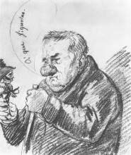 Картина "портрет-шарж джакомо кваренги " художника "кипренский орест"