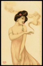 Копия картины "smoking women" художника "кирхнер рафаэль"