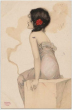 Копия картины "smoking women" художника "кирхнер рафаэль"