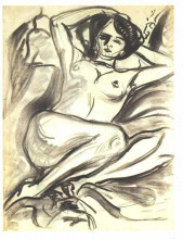 Картина "reclining nude (isabella)" художника "кирхнер эрнст людвиг"