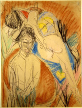 Копия картины "man and naked woman" художника "кирхнер эрнст людвиг"
