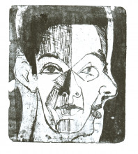 Копия картины "study of a head" художника "кирхнер эрнст людвиг"