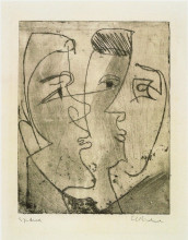 Копия картины "three faces" художника "кирхнер эрнст людвиг"