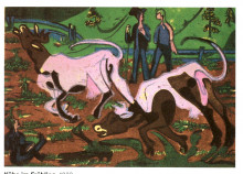 Копия картины "cattles in the spring" художника "кирхнер эрнст людвиг"