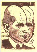 Репродукция картины "head of dr. bauer" художника "кирхнер эрнст людвиг"