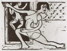 Копия картины "practising dancer" художника "кирхнер эрнст людвиг"