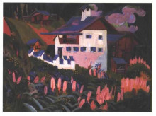 Копия картины "house in the meadows" художника "кирхнер эрнст людвиг"