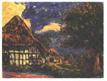 Репродукция картины "house on fehmarn" художника "кирхнер эрнст людвиг"