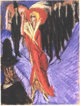 Копия картины "red cocotte" художника "кирхнер эрнст людвиг"
