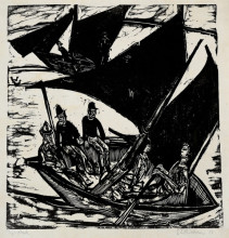 Копия картины "sailboats at fehmarn" художника "кирхнер эрнст людвиг"