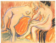 Копия картины "two female nudes" художника "кирхнер эрнст людвиг"