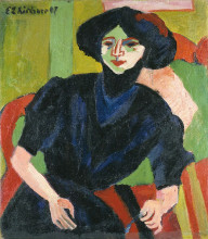 Картина "portrait of a woman" художника "кирхнер эрнст людвиг"