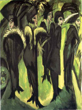 Копия картины "five women at the street" художника "кирхнер эрнст людвиг"