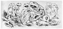 Копия картины "krigen mellom froskene og musene 08" художника "киттельсен теодор"