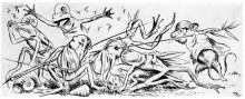 Репродукция картины "krigen mellom froskene og musene 09" художника "киттельсен теодор"