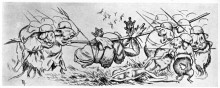 Копия картины "krigen mellom froskene og musene 12" художника "киттельсен теодор"