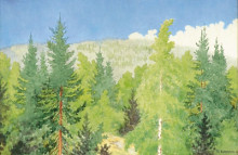 Копия картины "forest - skog" художника "киттельсен теодор"