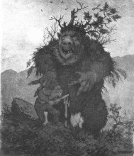 Картина "forest troll - skogtrold" художника "киттельсен теодор"