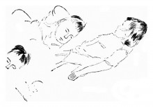 Репродукция картины "tulla sleeping" художника "киттельсен теодор"