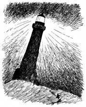 Картина "lighthouses in the storm" художника "киттельсен теодор"