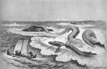 Копия картины "sea serpent" художника "киттельсен теодор"