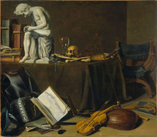 Репродукция картины "vanitas still-life" художника "клас питер"