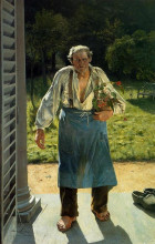 Копия картины "the old gardener" художника "клаус эмиль"