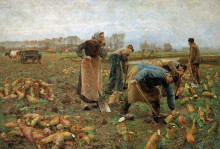 Репродукция картины "the beet harvest" художника "клаус эмиль"