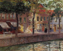 Копия картины "canal in zeeland" художника "клаус эмиль"