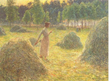 Копия картины "hay stacks" художника "клаус эмиль"