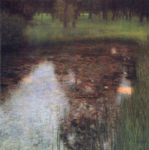 Копия картины "the swamp" художника "климт густав"