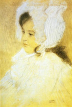 Репродукция картины "portrait of a girl" художника "климт густав"