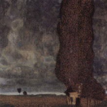 Репродукция картины "the big poplar ii" художника "климт густав"