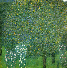 Копия картины "roses under the trees" художника "климт густав"
