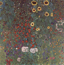 Копия картины "country garden with sunflowers" художника "климт густав"